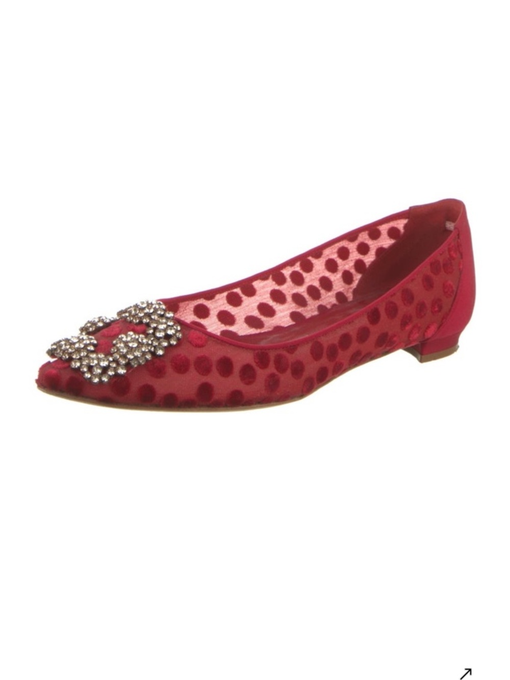 ❌SOLD OUT❌Manolo Blahnik Red Flat Hingisi size 36.5